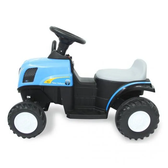Tracteur électrique New Holland avec remorque bleue pour enfant - JAMARA-3