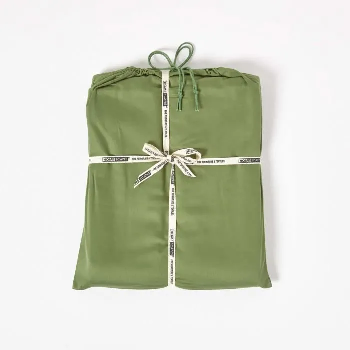Housse de couette coton égyptien Bio 400 fils - Vert - 135 x 200 cm-3