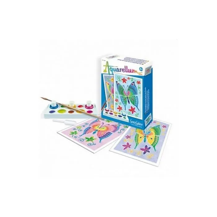 SENTOSPHERE - Aquarellum Mini Papillons - Peinture pour Enfants - Mixte - A partir de 3 ans-0