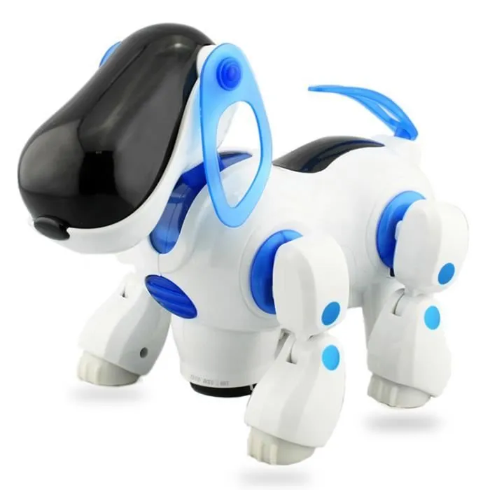 maginifique chien electronique musical de compagnie enfant qui marche qui court robot interactif pas cher mini jouet lumiere-0