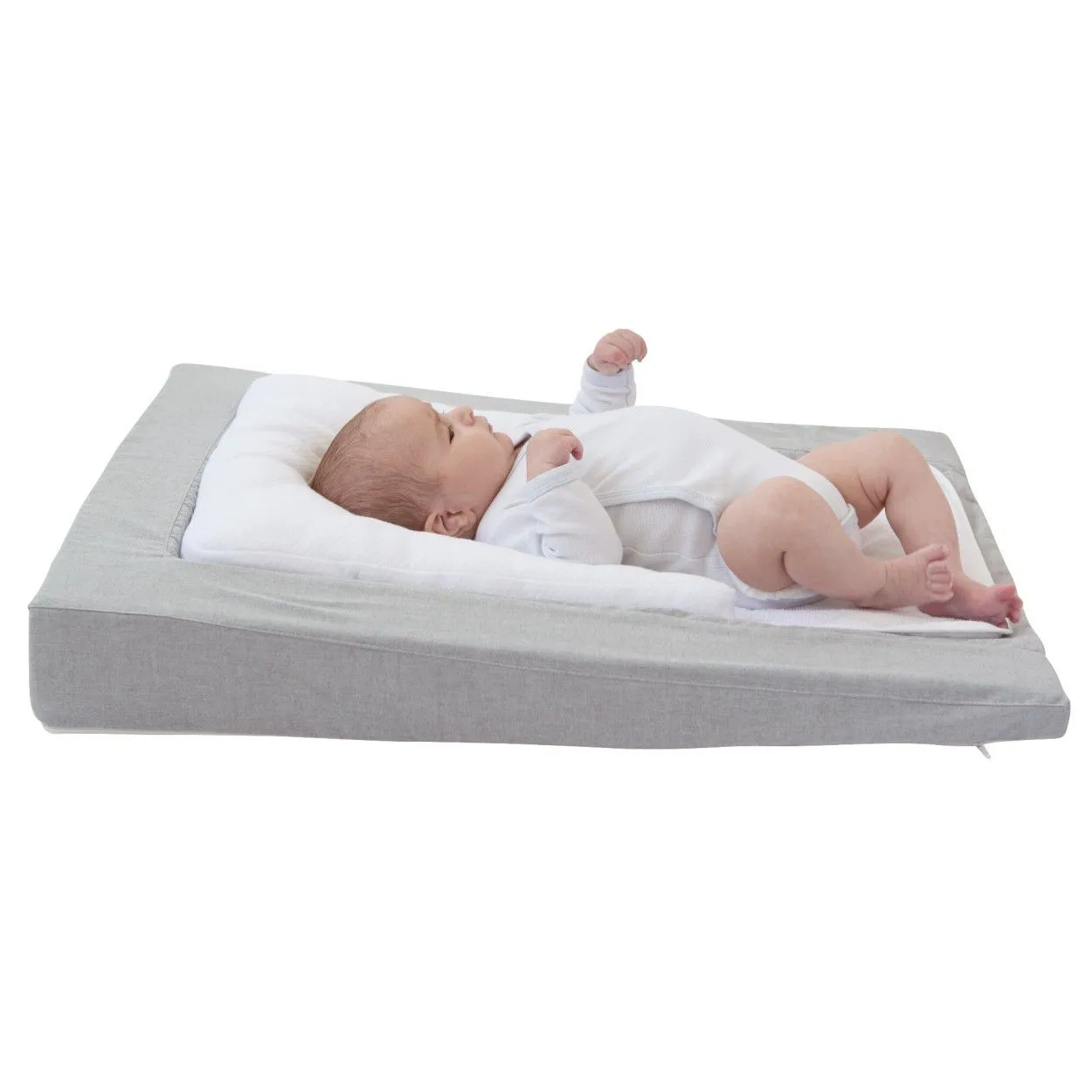 CANDIDE - Matelas À Langer Douillet Évolutif, 0-36 mois , Antidérapant, Déperlant, Fabriqué En France, 70x50x10cm (Gris Chiné)-3
