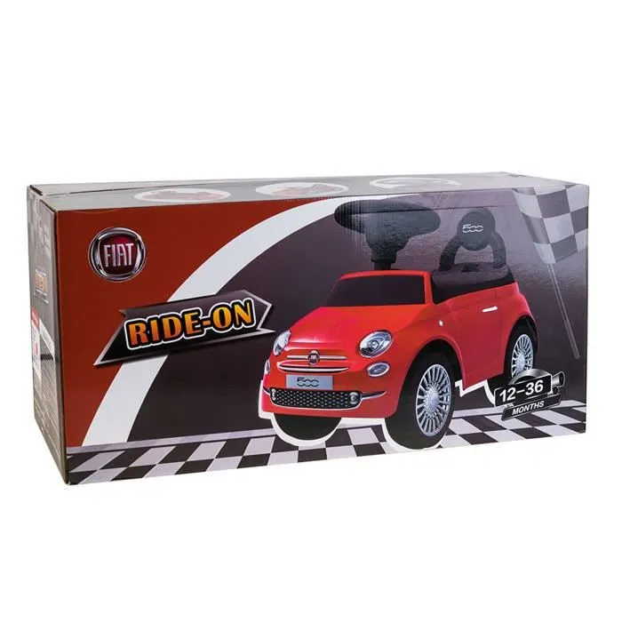 Voiture promeneur pousseur COIL - FIAT 500 - Rouge - Pour enfant de 12 mois à 3 ans-1