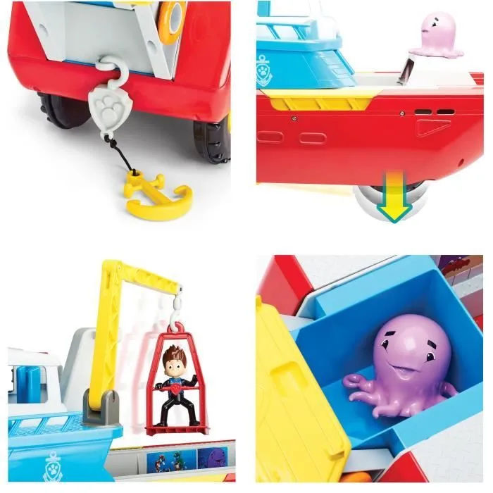 Bateau Sea Patroller - Pat' Patrouille - Véhicule de sauvetage avec effets sonores et lumineux-2