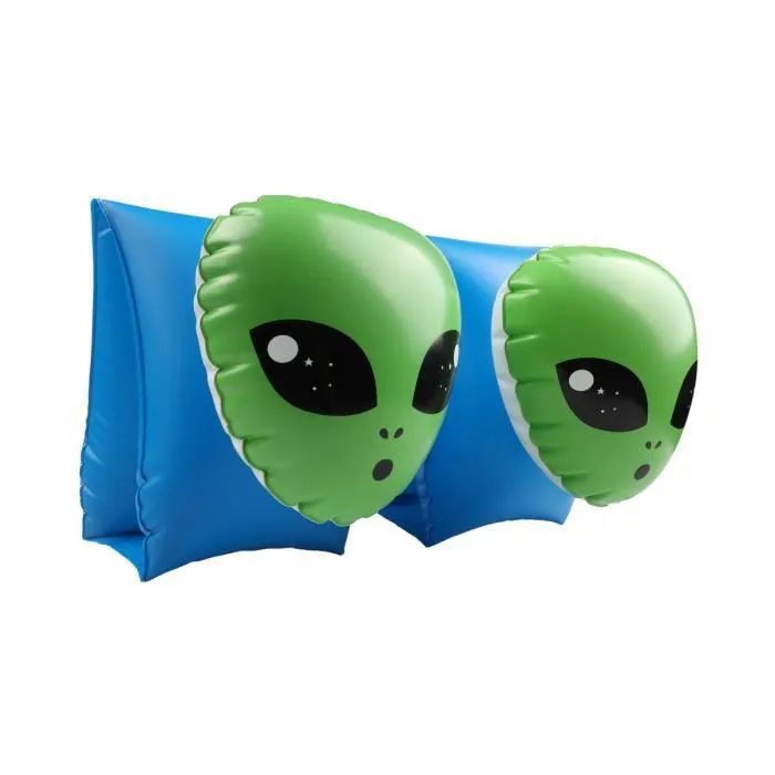 Brassards Gonflables De Natation x2 pour Enfants 3-6 Ans, Flotteurs piscine & plage - Pack Duo Rugby Alien-1