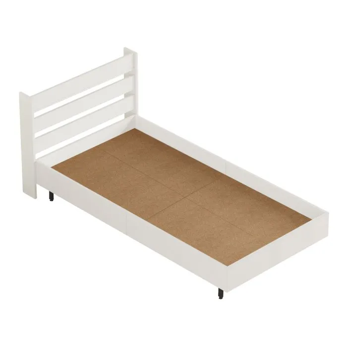 Lit simple Vesanto 100 x 200 cm blanc noir-4