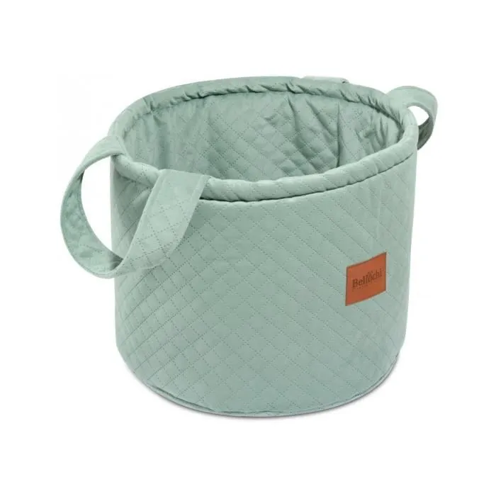 Bellochi Panier Rangement Enfant - Pliable et Universel Panier Rangement Jouet - Velours Doux - 33x40cm Menthe-0