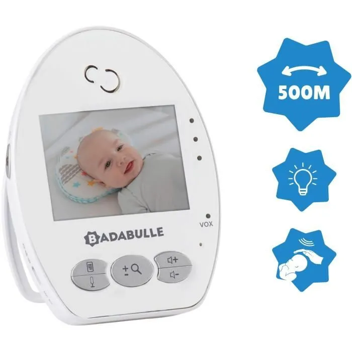 Badabulle Babyphone Baby Online Vidéo - Portée 250m - Mode VOX - Vision jour/nuit-2