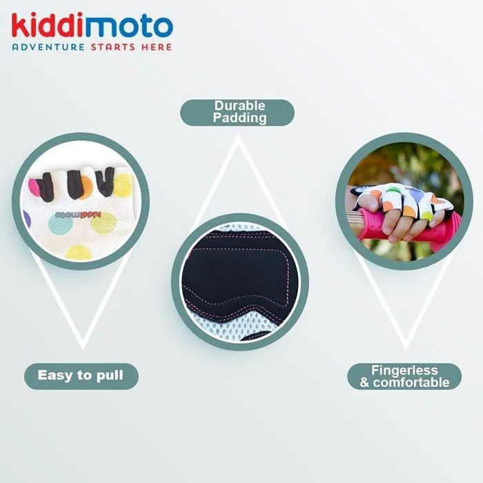 Kiddimoto - Gants Pastel Dotty MEDIUM-2