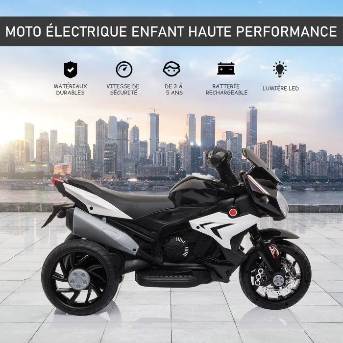 HOMCOM - moto enfant - Plastique - 86x42x52cm - Noir-4