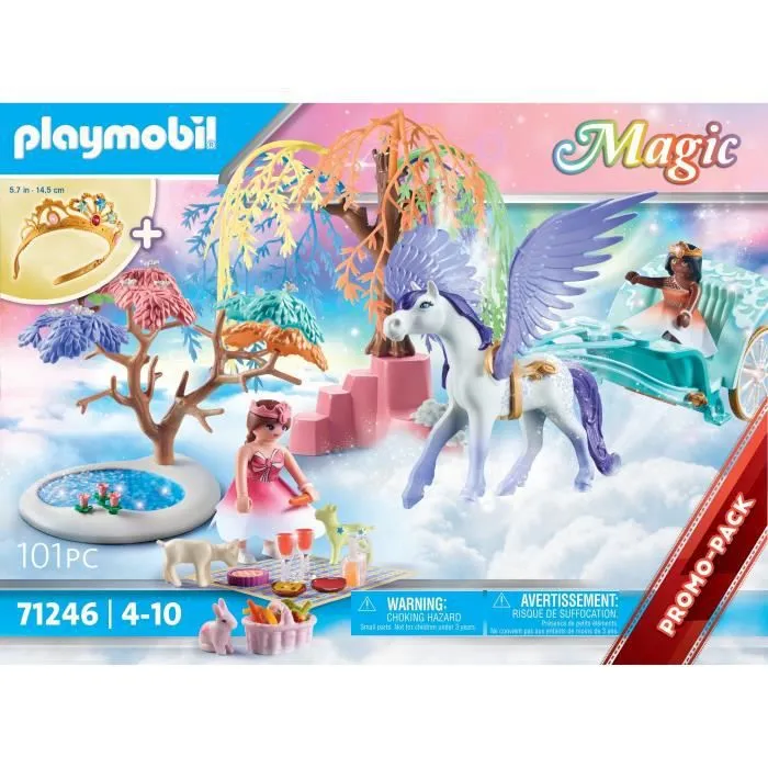 PLAYMOBIL - 71246 - Princesses - Calèche et cheval ailé - 101 pièces - Magic-2