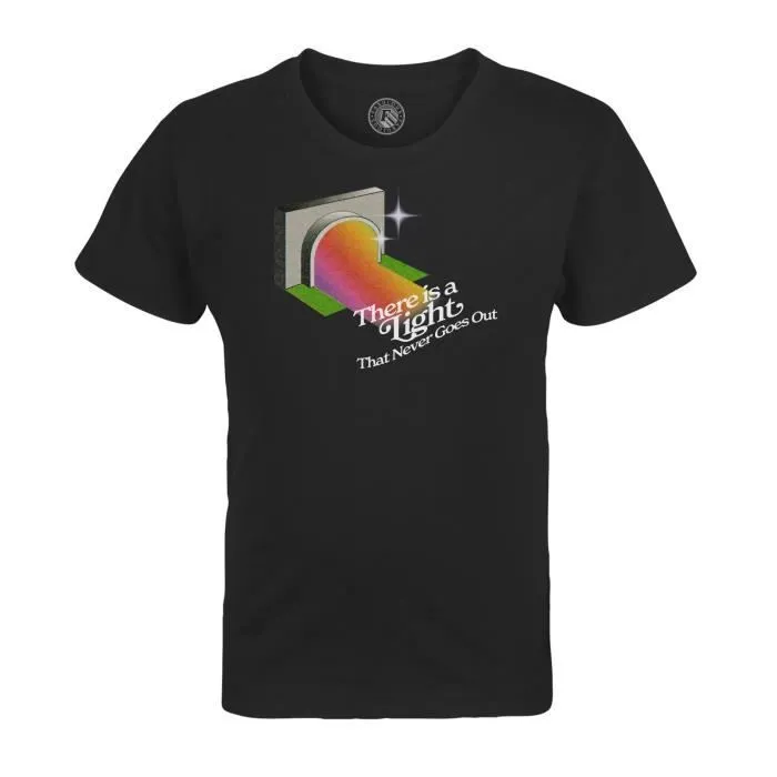 T-shirt Enfant Noir There Is A Light Collage Vintage Illustration Art Humour-0