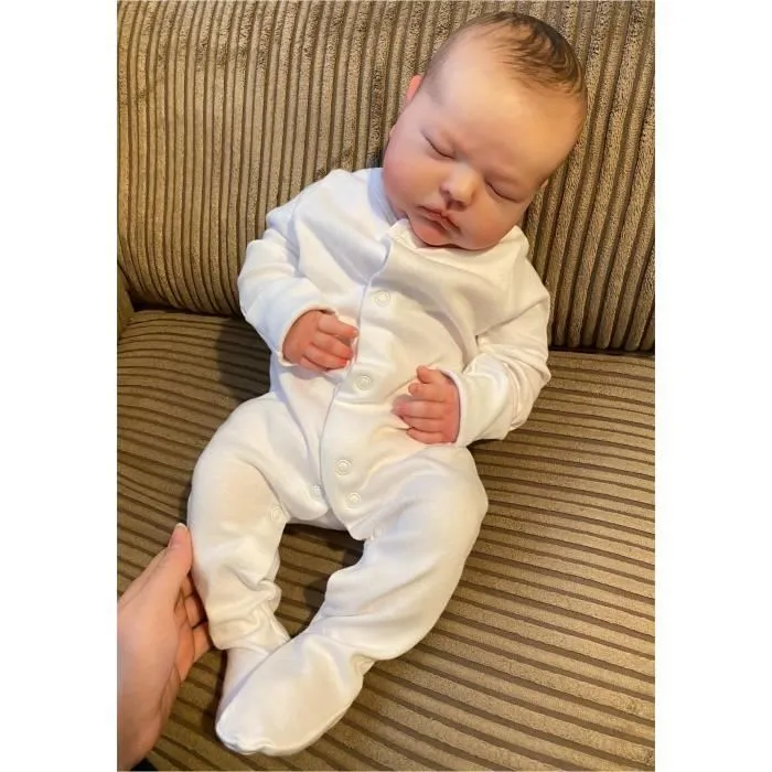 20 pouces, Reborn Baby Doll, Exquis Painted 3D, Corps en tissu, Reborn Baby Dolls Girl, Toddler Dolls Silicone Full Body-2
