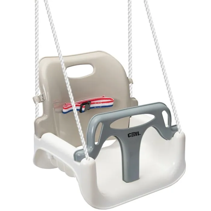 Balançoire 3 en 1 - COIL - Beige - Sécurité maximale - Réglage de hauteur - Intérieur/Extérieur-3