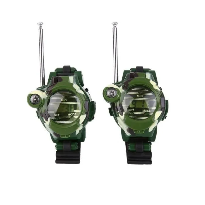 1 Paire Montres Talkie Walkie 7 en 1 Enfants Montre Radio Extérieure Interphone Jouet-1