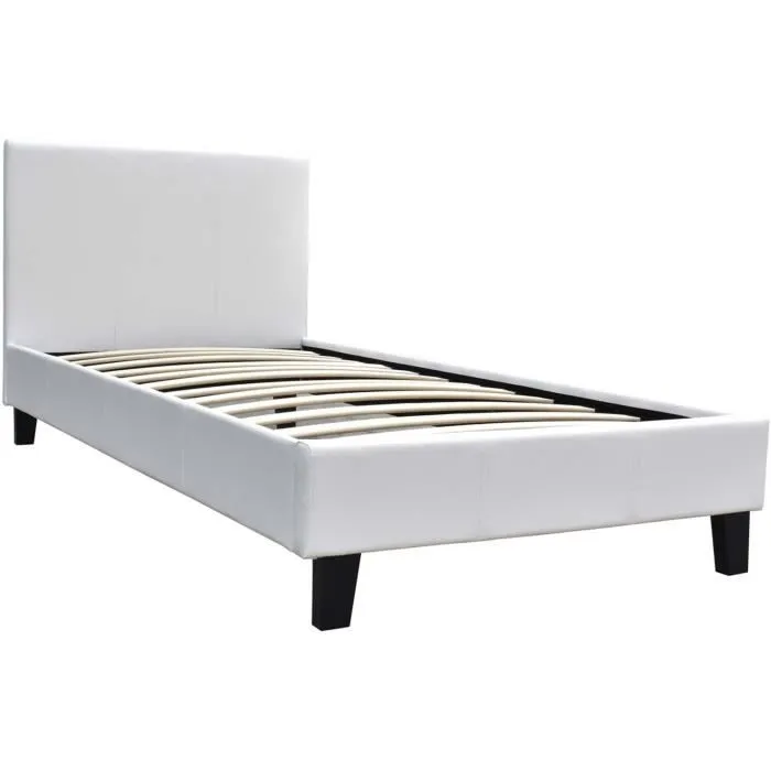 Lit "Lina" - 90 x 190 cm - Blanc-0
