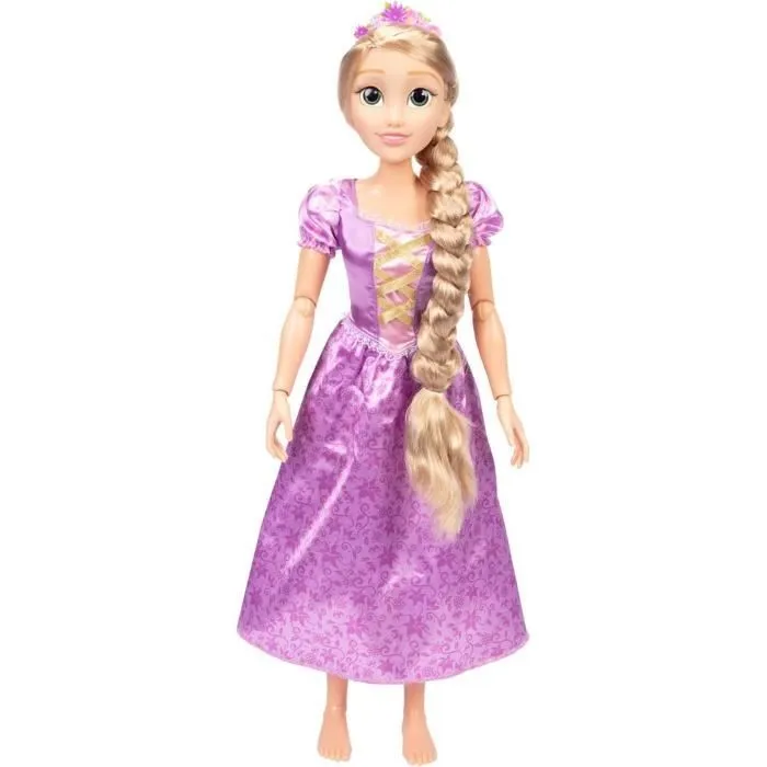 Poupée géante - DISNEY PRINCESS - Raiponce - 80 cm - Accessoires de coiffure inclus - Mixte-1