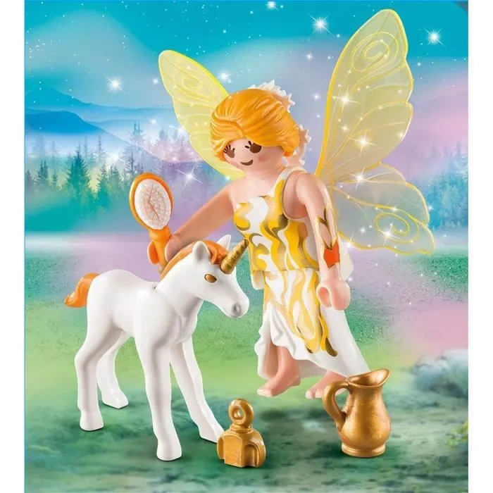 PLAYMOBIL - Fairies - Spécial Plus - Fée et bébé licorne - Mixte - A partir de 4 ans-1