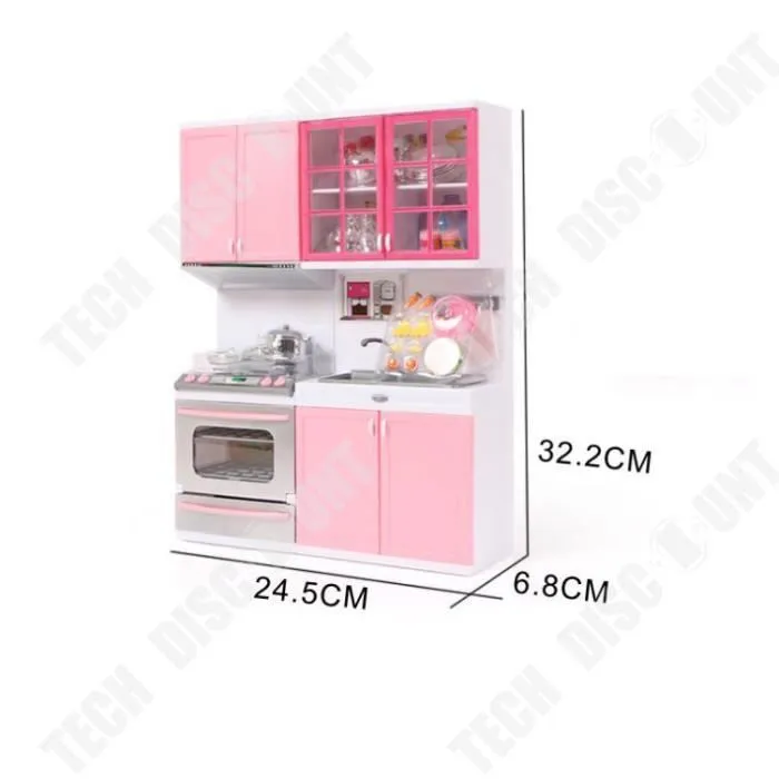 TD® Fille jouer maison cuisine cuisine combinaison jouets haut de gamme enfants simulation cuisine vaisselle ensemble-1