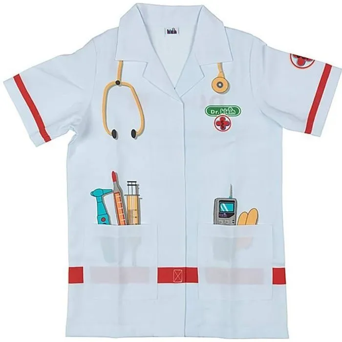 KLEIN - Blouse docteur en tissu avec motifs imprimés-0