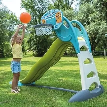 Smoby - Panier de Basket enfant - Accessoire de toboggan Smoby - 3 en 1 - Dés 3 ans-3