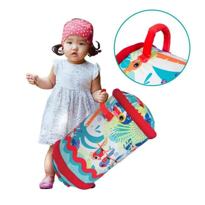 Rouleau de bébé LUDI - Tissu, polyester et PVC - 40 x 27 cm - A partir de 6 mois-2