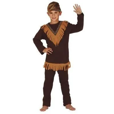Déguisement Chef Indien Garçon - Indien - Blanc - Polyester - Enfant-0