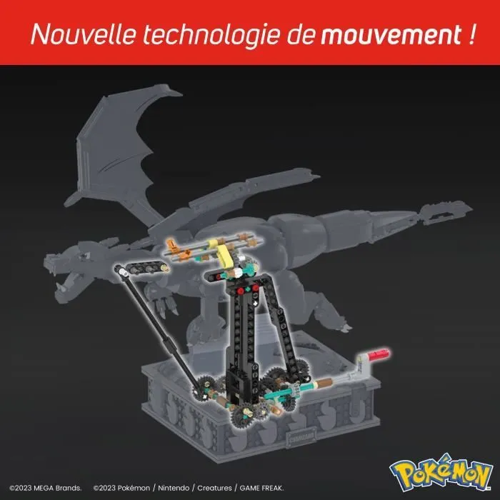 MEGA-Pokémon-Dracaufeu en Mouvement, à construire (1 663 pcs) HMW05-8