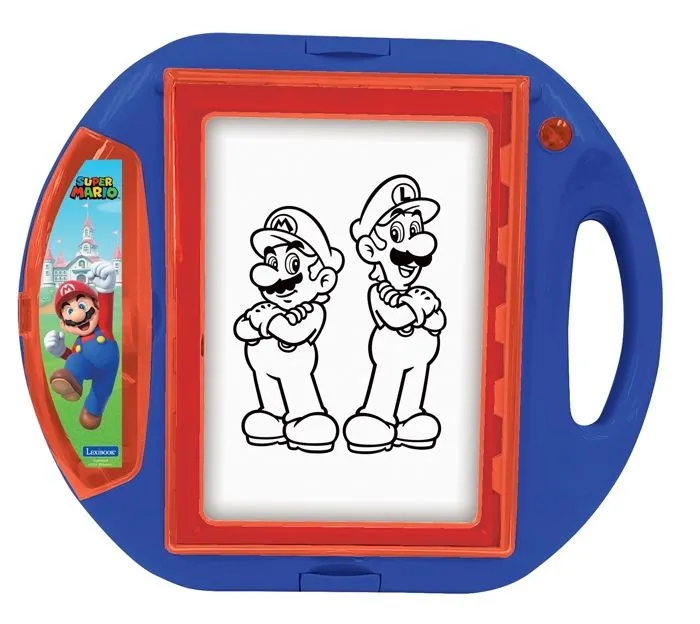 Projecteur à dessin Super Mario - LEXIBOOK - Rouge - Enfant - 10 modèles - 4 tampons - Écran rétroéclairé-1