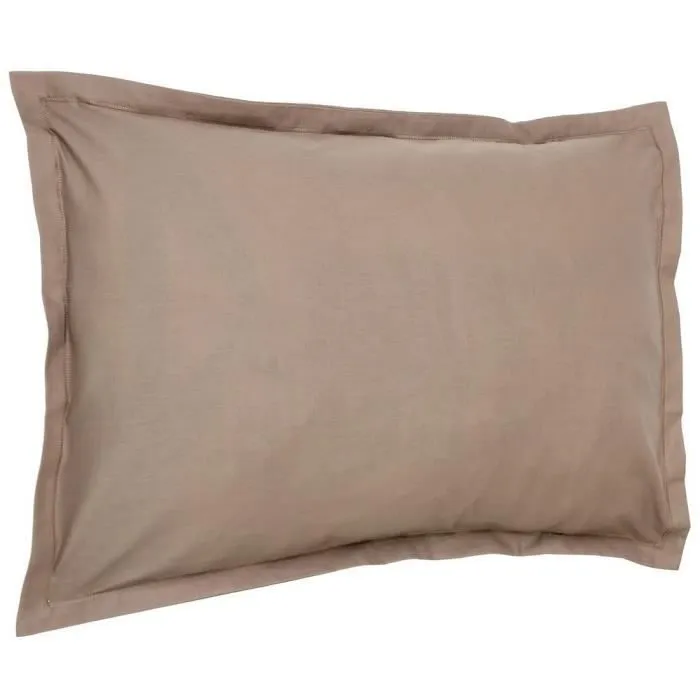 Taie d'oreiller - Maison futée - 50x70 cm - 100% Coton - Taupe - Rectangulaire-0