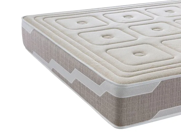 Matelas naturel 90X190 ORGANIC NATURA, Épaisseur 22 CM, 100% Coton et lin, relaxation musculaire, durable et ergonomique. Fermeté 3/-2
