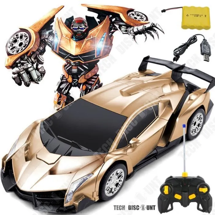 TD® Voiture robot télécommandé transformable robocop contruction jouet télécommande guide kit project smart roues miniature enfant-1
