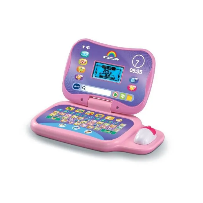 Ordinateur éducatif VTECH ORDI GENIUS PRO ROSE pour enfants de 3 à 7 ans avec souris et 20 activités incluses-2