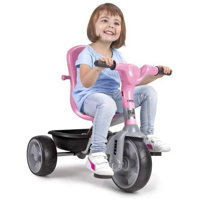 Tricycle pour bébé - FEBER - Baby Plus Music Rose - Avec clavier musical - 3 roues-2