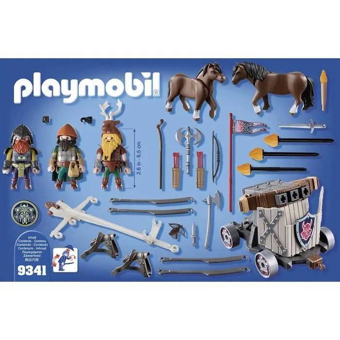 PLAYMOBIL - Knights - Char de Combat avec Baliste et Nains-2