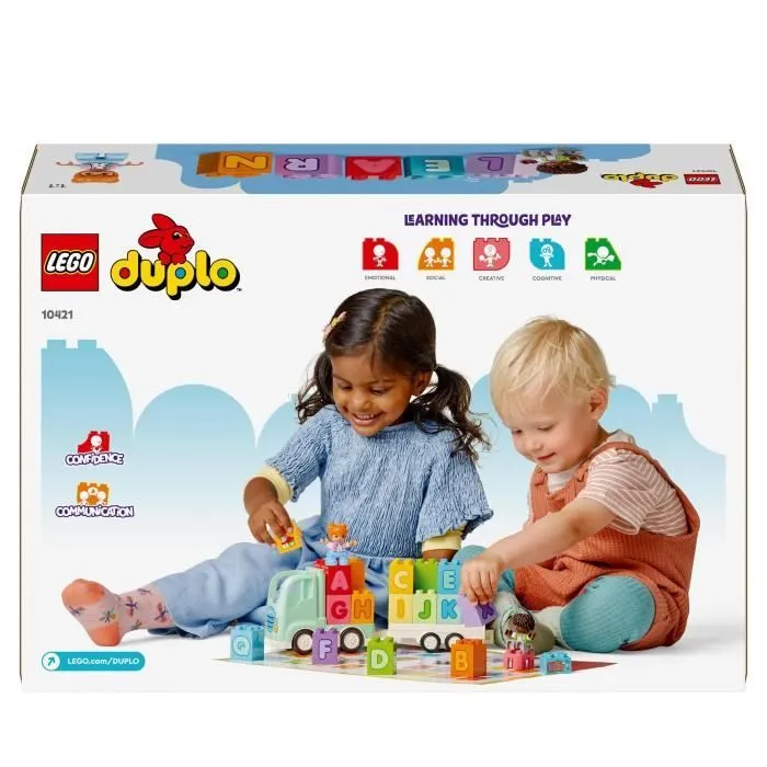LEGO® 10421 DUPLO Ma Ville Le Camion de l'Alphabet, Jouet d'Apprentissage de l'Alphabet pour Enfants Dès 2 Ans-5