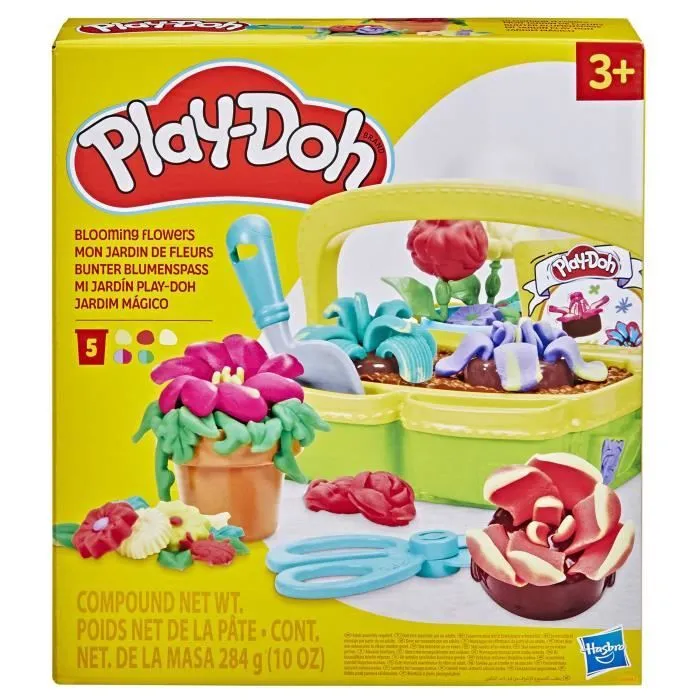 Play-Doh Mon jardin de fleurs, coffret de pâte à modeler inspiré du jardinage et de la nature, loisirs créatifs pour enfants, dès 3-7