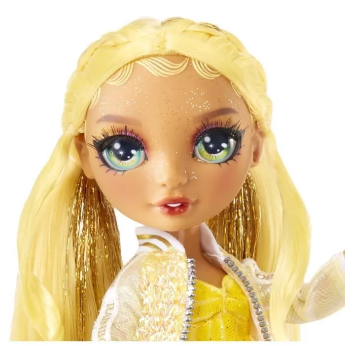 Rainbow High Poupée Mannequin avec Kit de Slime et Animal de Compagnie - Sunny (Jaune) - Poupée Pailletée 28 cm avec Kit de Slime-1