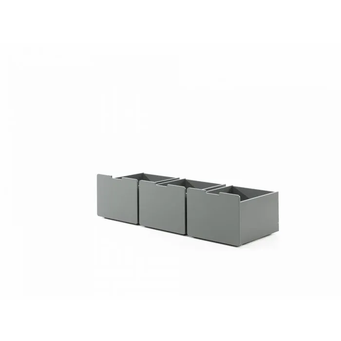 lit mi-hauteur gris + 3-2