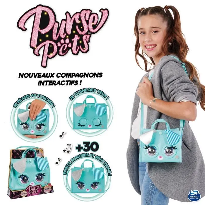 Purse Pets - Tote bag Chiot - Sac interactif (cligne des yeux, chante ...)-5