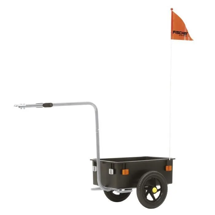 Remorque porte-vélo - FISCHER - TOUR - Noir - Charge max 31 kg - Pour vélos 26-28 pouces-0