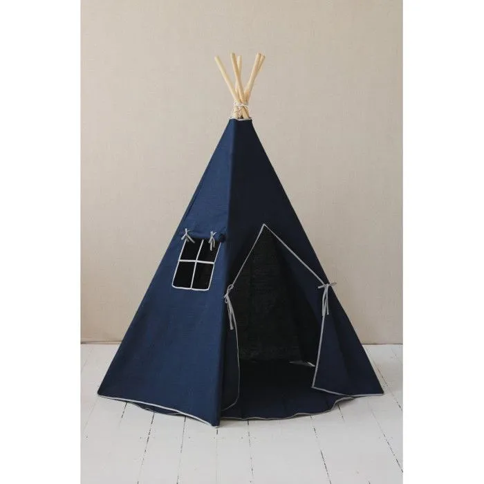 Tipi en lin enfant Moi Mili "Bleu Marine" - bleu marine - TU-2