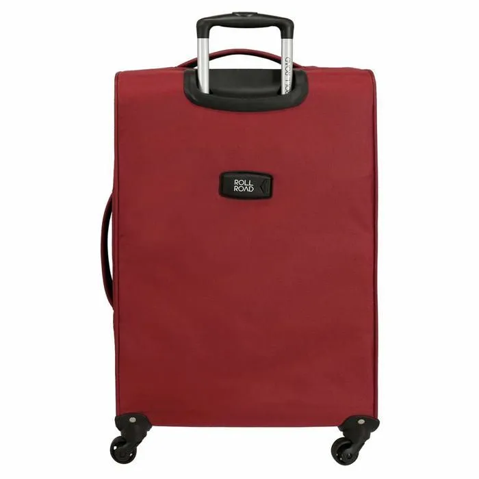 Roll road Royce Set de Bagages Rouge 55/66/76 cms Souple Polyester Serrure a combinaison 196L 4 roues Bagage a main-2