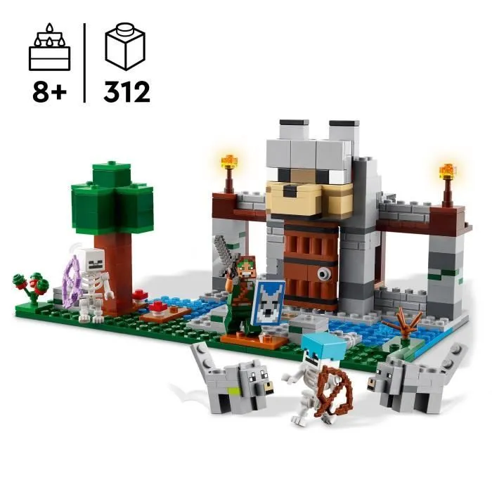 LEGO® Minecraft® 21261 La forteresse du loup - Jeu d’exploration sur le thème du squelette-1