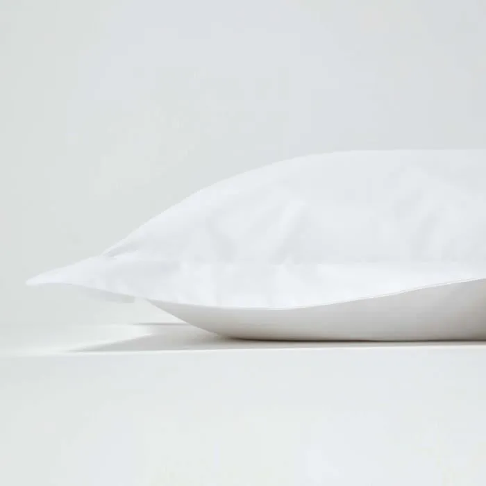 Taie d'oreiller - Coton Égyptien - Blanc - 50 x 75 cm - 200 fils - Hypoallergénique-1