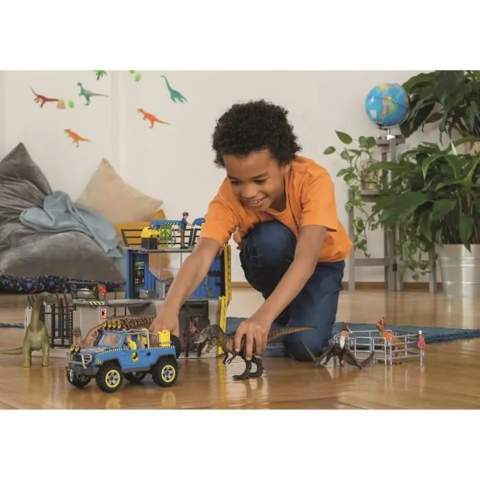 Voiture tout-terrain avec avant-poste Dino - SCHLEICH - 41464 - Dinosaurs-7
