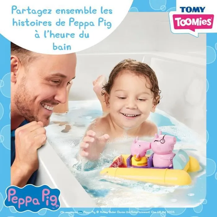 Pédalo Peppa Pig - TOMY - Jouet de bain - Figurines gicleurs d'eau - Mécanisme à ficelle-6