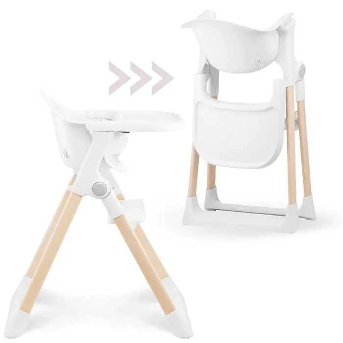Chaise haute bébé Nina pliable de 6 mois à 3 ans, plateau repose-pieds, sangles de sécurité, patins antidérapants fixation pratique-1