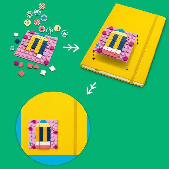 LEGO 41957 DOTS Le Méga-lot de Décorations Adhésives, Activité Manuelle, Sticker Personnalisé Téléphone, Cadeau Filles Garçons 6-3