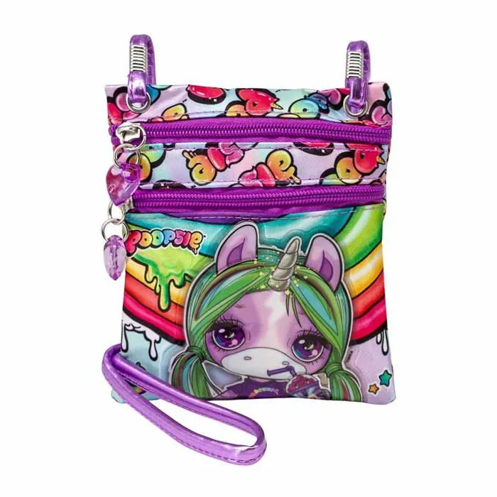 Sac à Bandoulière - Poopsie Slime Surprise - Multicolore - Taille Unique - Zippée - Enfant-0