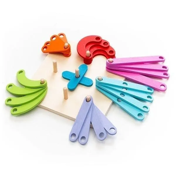 Plateau de jeu en bois pour création montessori-3